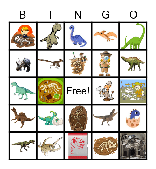 DINO BINGO Card