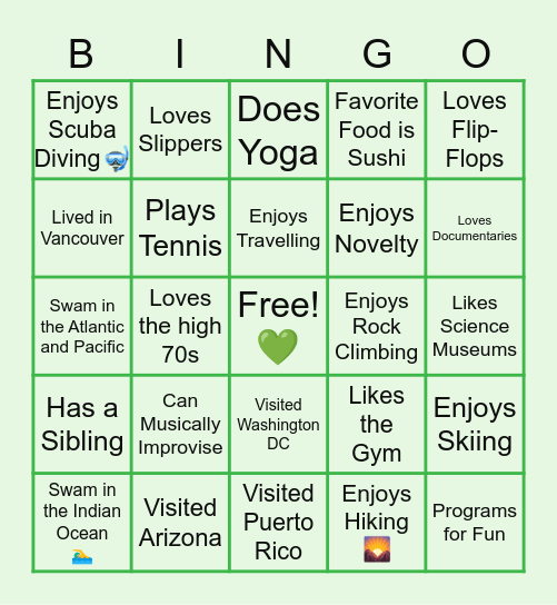 WANDERLUST Bingo Card