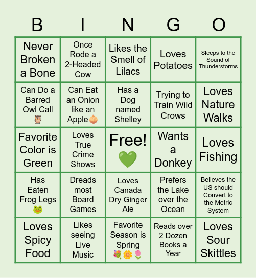 EVERYONE TELLS ME I'M A HOOT Bingo Card