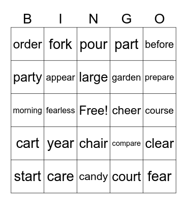 3rd Bingo Card