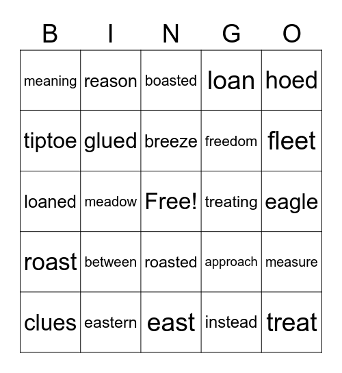 4th Bingo Card