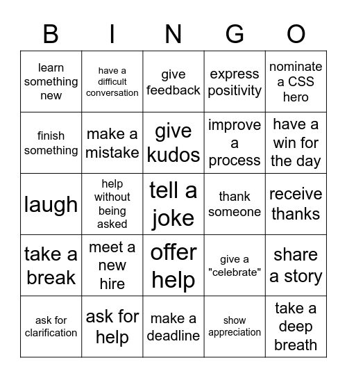 Nevada Rules! Bingo Card