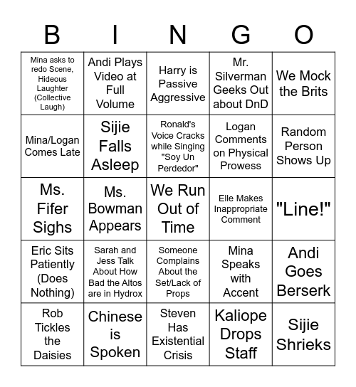 SKM Bingo Card