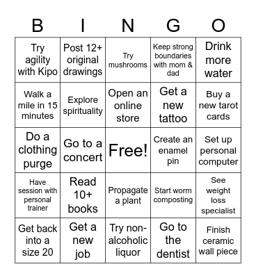 2023 Bingo Card