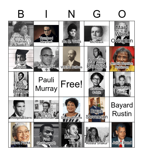 STAND Bingo Card
