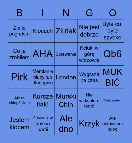 Bambucel TT Bingo Card