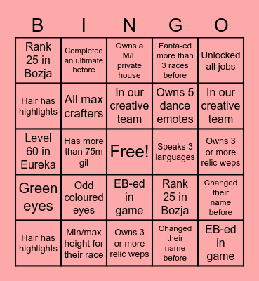 CASINO MK BINGO Card