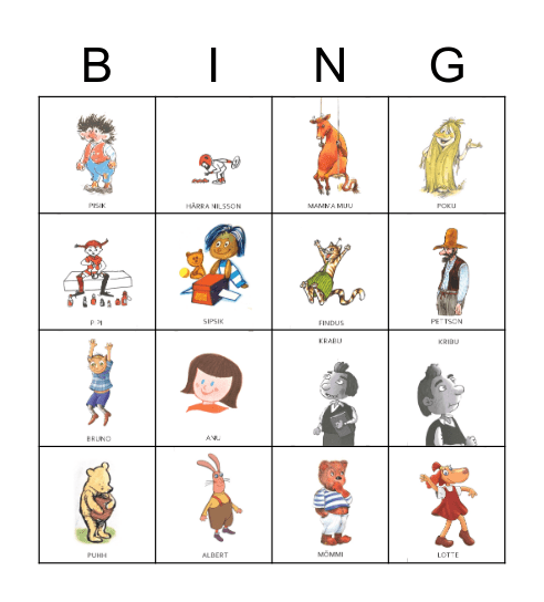 Kooli bingo Card