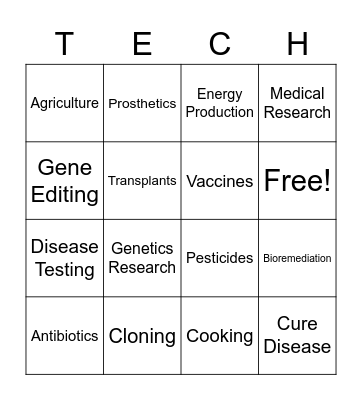 Biotech Bingo Card