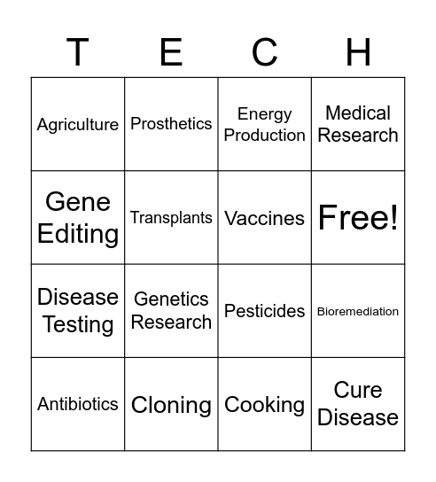 Biotech Bingo Card