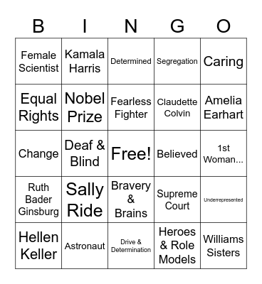 Strong and Courageous Bingo Card