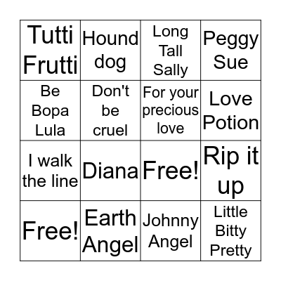 ~Music Bingo~ Bingo Card