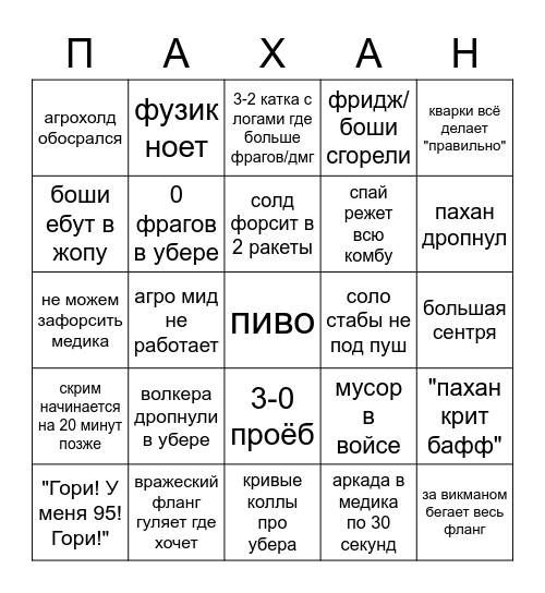 кекты с кекенбардами Bingo Card