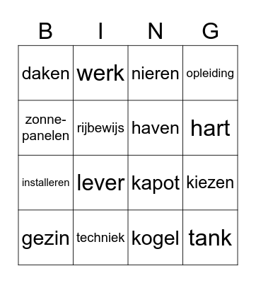 journaal 25 januari 2023 Bingo Card