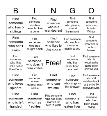 Get-to-Know-You Bingo Card