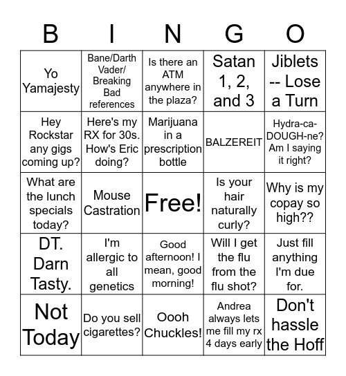 Medicine Solutions Bingo! Bingo Card