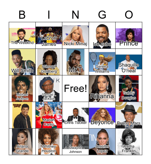 Black History Bingo Card