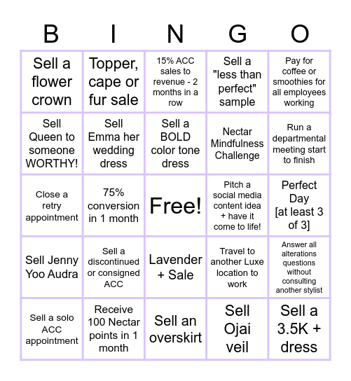 Luxe Redux CLE AG Bingo Card Bingo Card