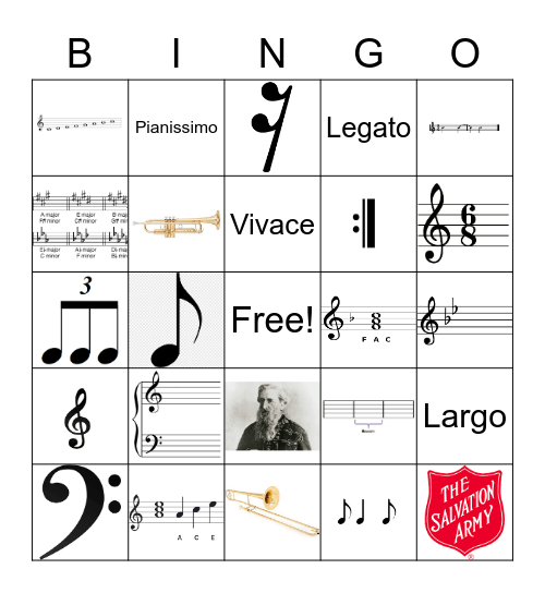 Music Theory Bingo Card