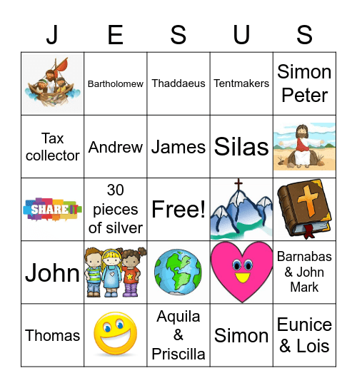 DISCIPLES Bingo Card