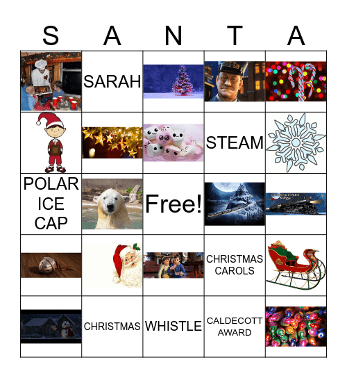 POLAR EXPRESS  Bingo Card