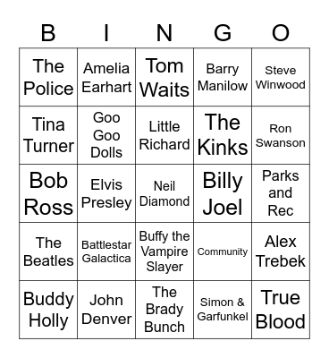 February 1st - Round 2 Bingo Card