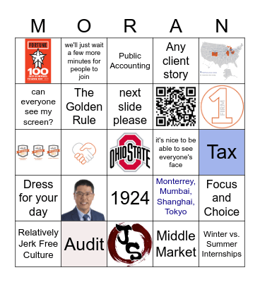 OSU JSO - Spring 2022 Bingo Card