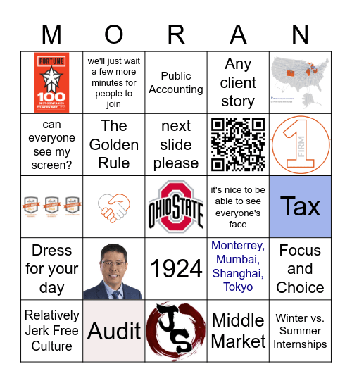 OSU JSO - Spring 2022 Bingo Card