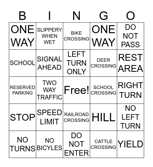 SERVING OTHERS Bingo Card