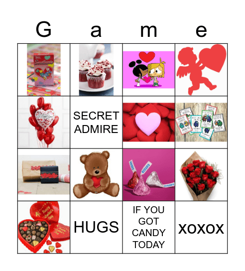 Valentine Bingo Card