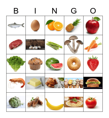 FOOD Bingo Card