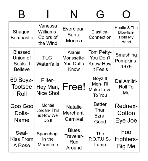 Total-Quiz.com Presents: Class of 1995 Bingo Card