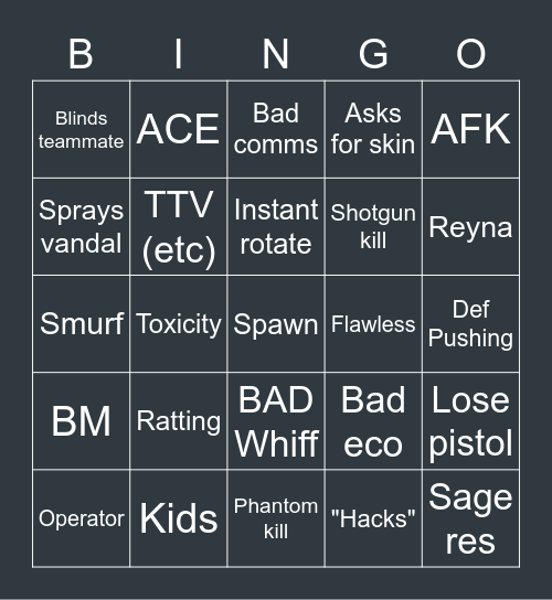 val bingo arenslive Bingo Card