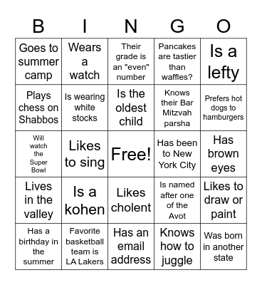 Bingo for Chess students Bingo Card