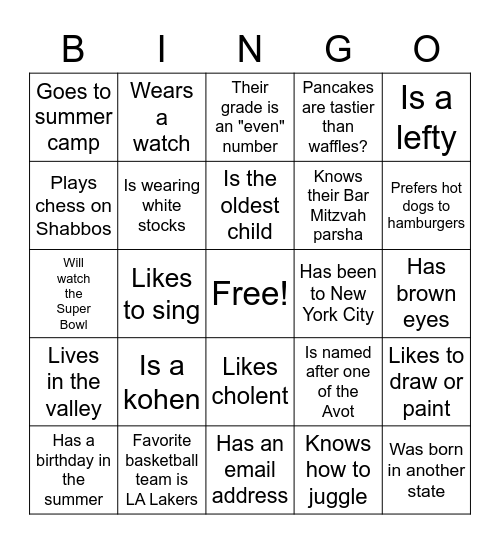 Bingo for Chess students Bingo Card