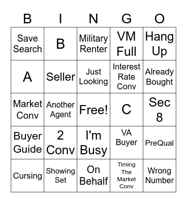 Call Jam Bingo Card