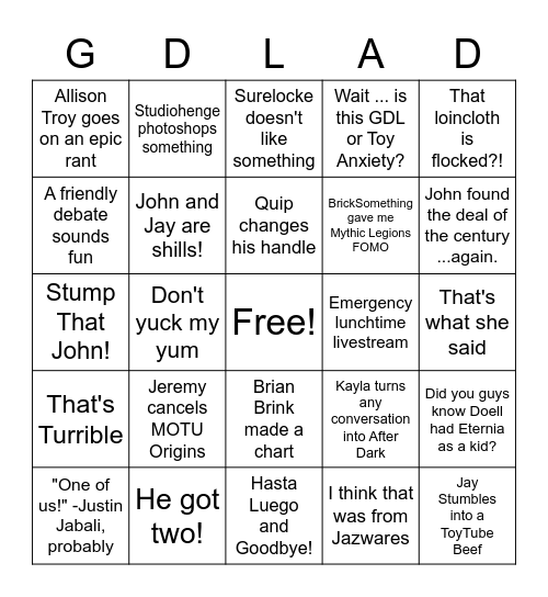 Geek. Dad. Bingo. Bingo Card