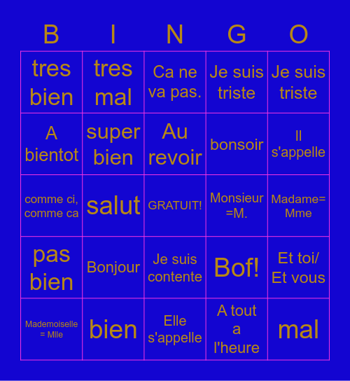 Nikolas Saperton Bingo Card