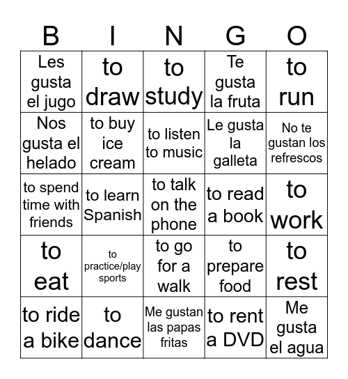 Vocabulario de Leccion 1 Bingo Card