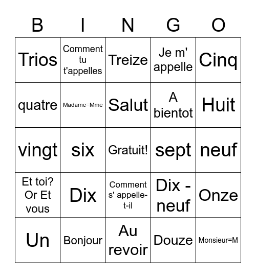 Jaelynn Gondola Bingo Card