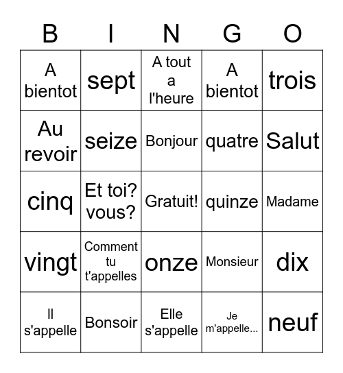 Dariel Vasquez Bingo Card