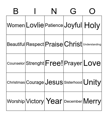 Ladies' Night Out 2015 Bingo Card