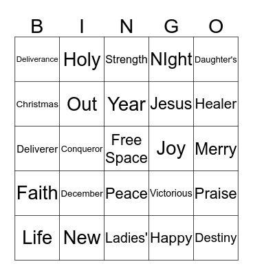 Ladies' Night Out 2015 Bingo Card