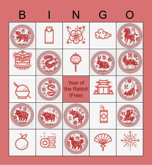 Lunar New Year Bingo Card