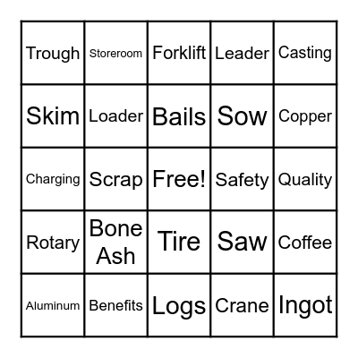 MATALCO BINGO Card