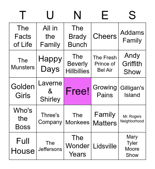 TV Bingo Card