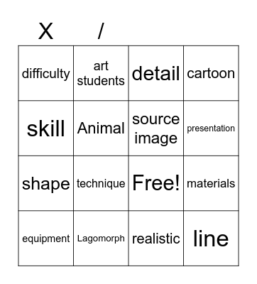 Lagomorphs in the style of Adrienne Craddock Bingo Card