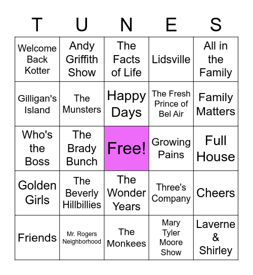 TV Bingo Card