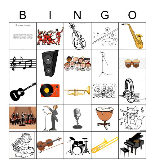 Music Class Bingo Card