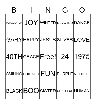 KENYATTA'S PHENOMENALLY 40TH! Bingo Card